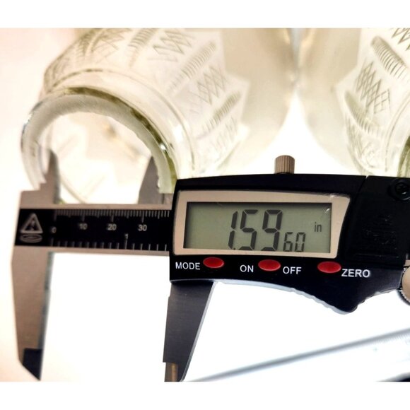 Vintage Frosted Glass Ruffled Lamp Shade Replacement, Diamond Crisscross Bell Li - Picture 8 of 16